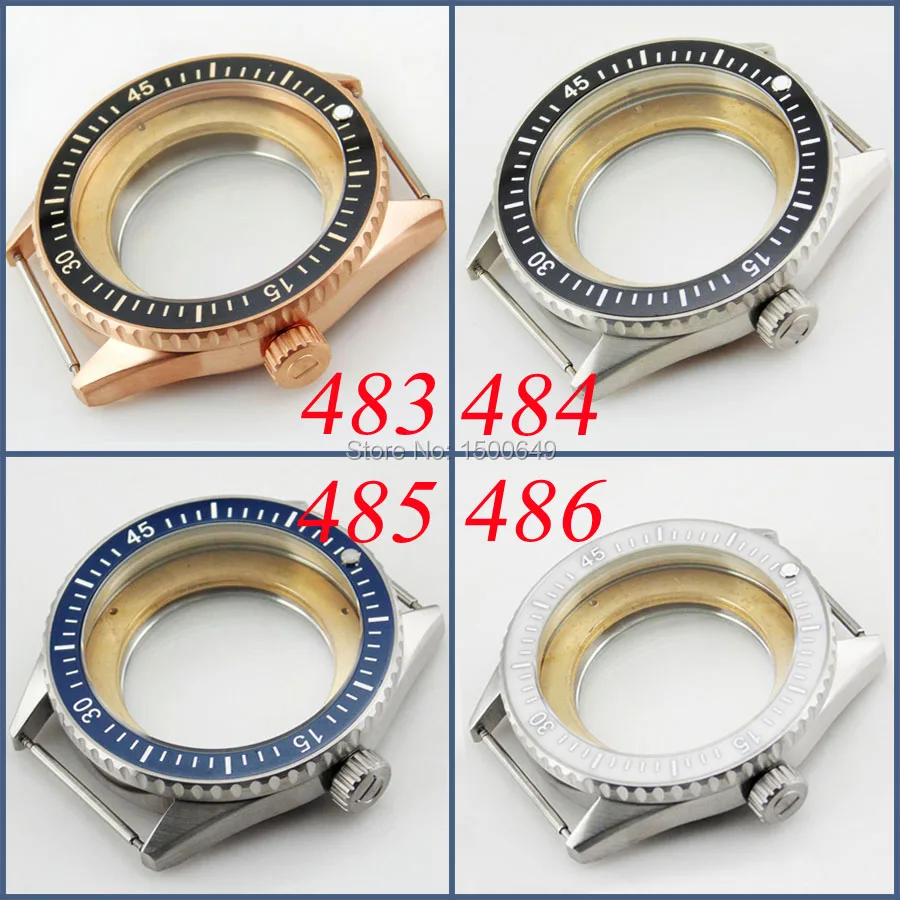 43mm bezel Sapphire watch Case fit Miyota 8205/8215,ETA 2836 mingzhu ...