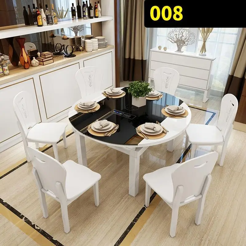 Comedores Mueble Pliante A Manger Moderne Tafel Redonda Kitchen Dinning Set Round Desk Bureau Mesa De Jantar Tablo Dining Table