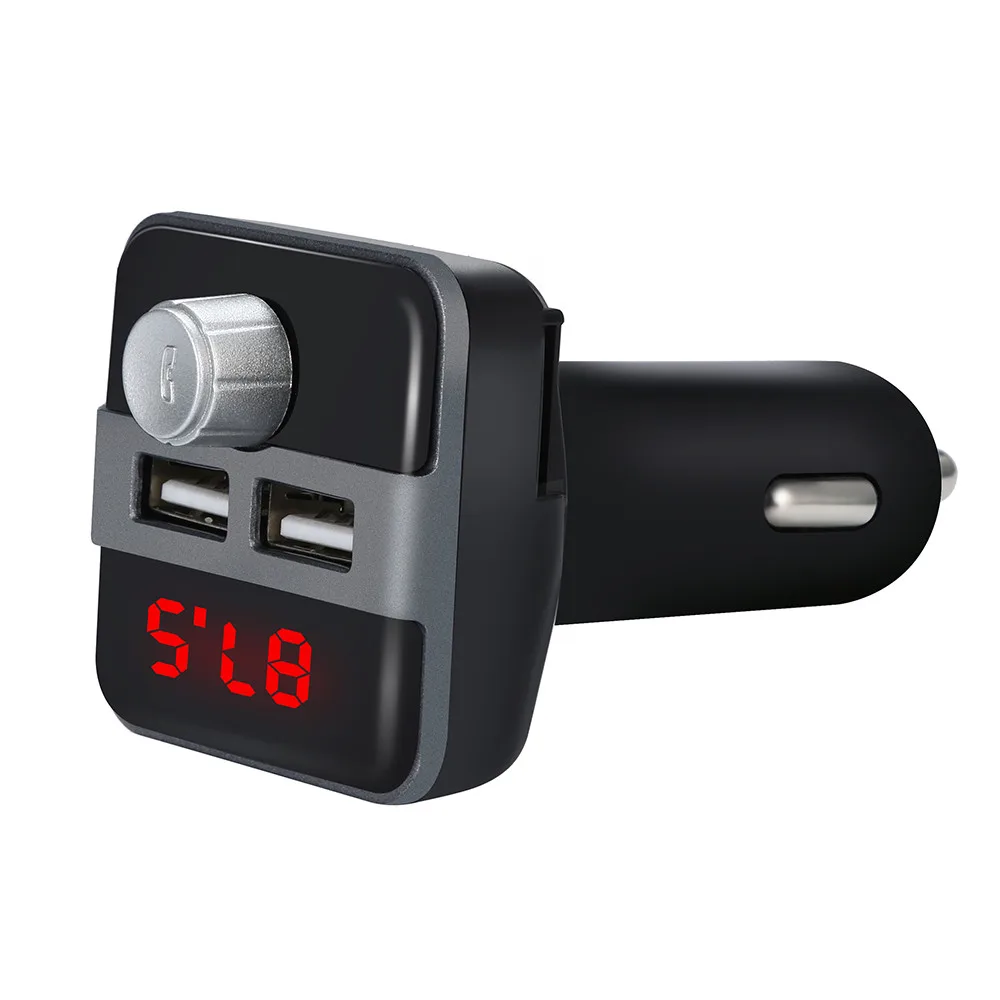 FM Transmitter Aux Modulator Bluetooth Handsfree Car Kit Car Audio MP3 Player with 3.1A Quick Charge Dual USB Car Charger#T2