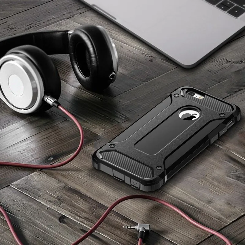 UPaitou Rugged Layer Armor Case for iPhone 5S Case Heavy Duty Shockproof Cases Cover for iPhone 5S 5 SE Hybrid Hard PC TPU 2in1