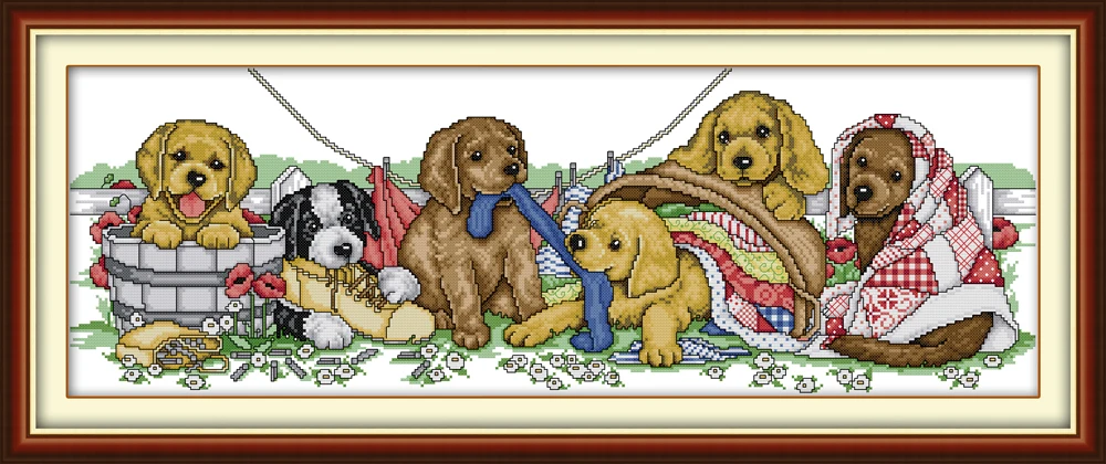 

Chinese Cross Stitch 11CT 14CT Printed Cross Stitch Animal Pattern Embroidery Handmade Embroidery Set Manual Needlework
