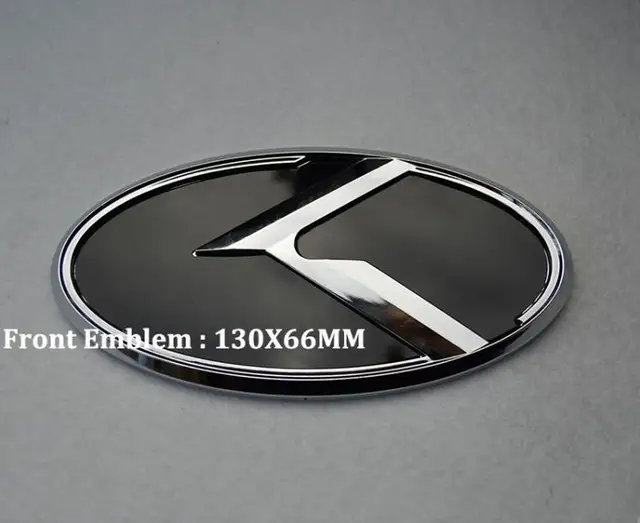 1pcs For Car K Logo Front Emblem Badge Sticker Kia K5 130mm X 1pcs For Car K Logo Front Emblem Badge Sticker Kia K5 130mm X 66mm