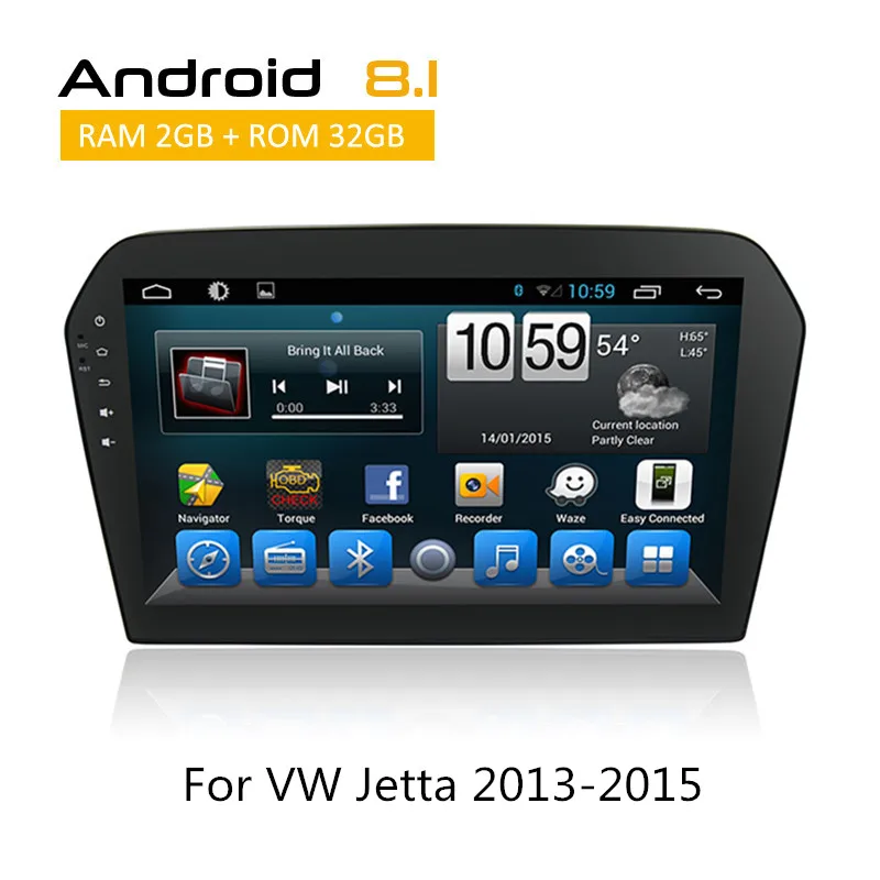 

10.1 Inch Full Touch Panel 2 Din Radio Stereo For VW Jetta 2013 2014 2015 Car GPS Navigation Android 8.1 OBD/TPMS/ Mirror-Link
