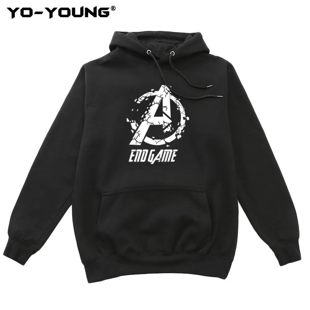 Yo-Young Men Spring Autumn Hoodies Sweatshirts Marvel Avengers Endgame Print Unisex Streetwear moletom masculino Customized