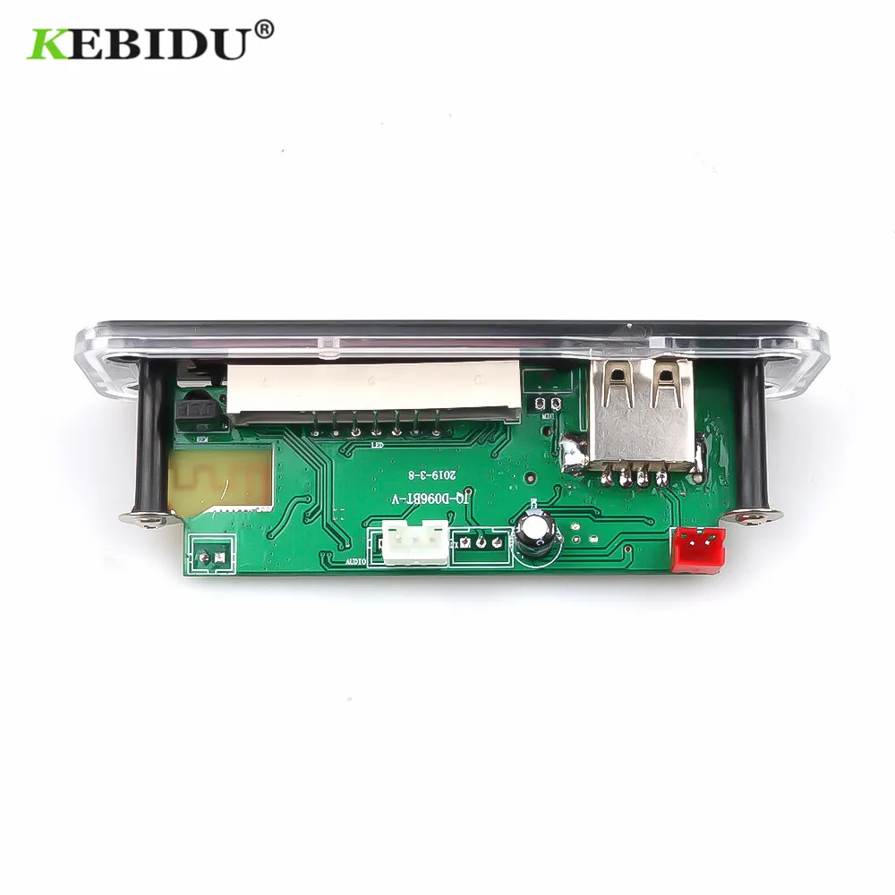 KEBIDU Wireless Bluetooth 5V 12V MP3 WMA Decoder Board Audio Module Support USB SD AUX FM Audio Radio Module For Car accessories mp3 player bluetooth