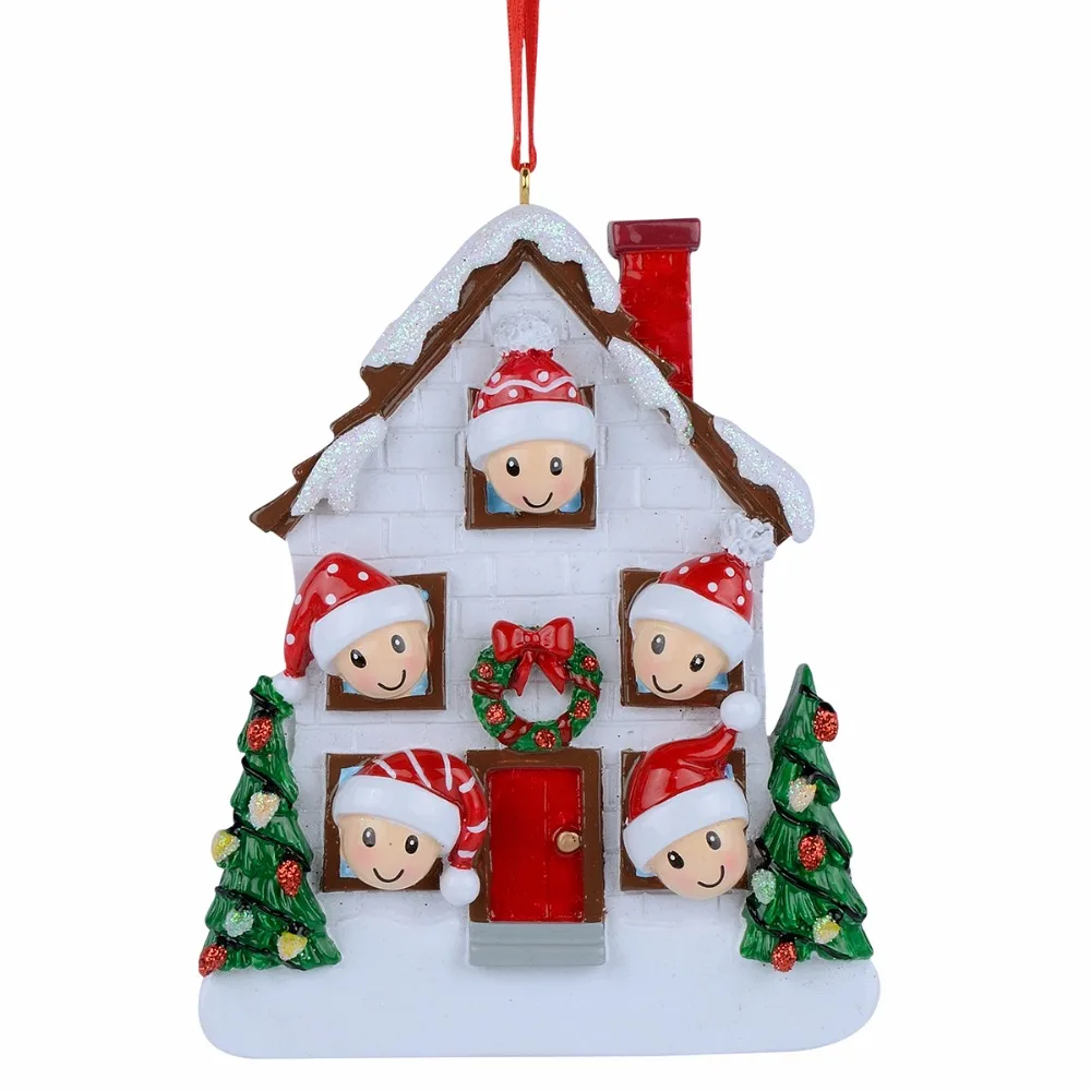 Maxora Resin Gloss Christmas House of 5 Personalized ...