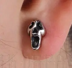 

Regalrock Gothic Punk Expressionism Art Ghost Haloween Goth Skrik Horror Jewelry Scream Stud Earrings