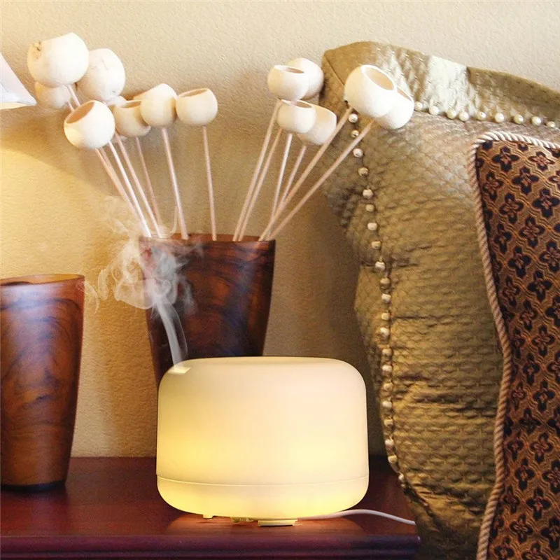 

500ML Aroma Essential Oil Diffuser Ultrasonic Air Humidifier with 4 Timer Settings Auto OFF Diffusing Mist Maker