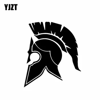 

YJZT 11.1CM*12.7CM SPARTAN MOLON LABE Punisher Vinyl Decal Car Sticker Black Silver C10-01006