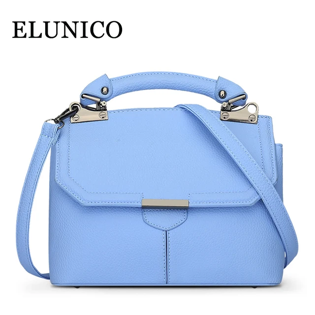 Elunico Female Small Tote Bag Summer 2018 Fashion Single Shoulder Elunico Female Small Tote Bag Summer 2018 Fashion Single Shoulder Bags Handbags Women Famous Brands Sky