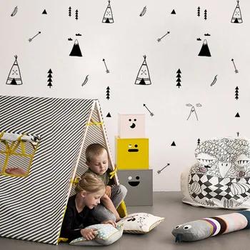 

Teepee Tent Arrow DIY Decals Strong Self-adhesive Wall Sticker For Kids Baby Nursery Wall Decor Stickers