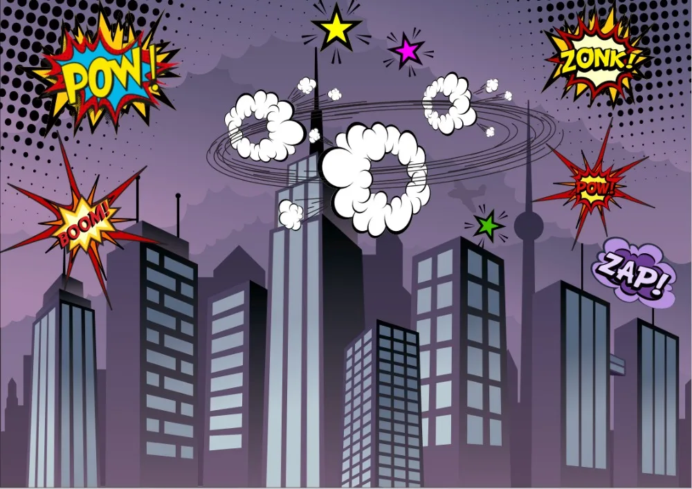 Prix pour 12x8FT Bande Dessinée Horizon de Nuit Paysage Urbain Super Héros Pow Zonk Boom Zap Personnalisé Studio de Photographie Toile de Fond Fond Vinyle 7x5 Prix pour 12x8FT Bande Dessinée Horizon de Nuit Paysage Urbain Super Héros Pow Zonk Boom Zap Personnalisé Studio de Photographie Toile de Fond Fond Vinyle 7x5