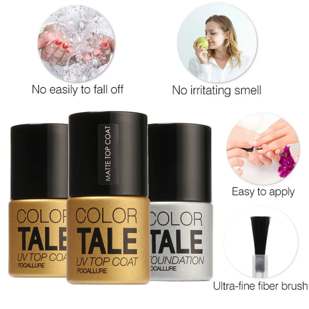 12ML Top Coat Gel Soak Off No Wipe Top Coat UV LED Seal Gel Nail Polish