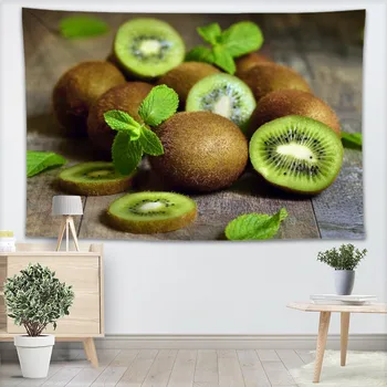 

Customizable Kiwifruit Wall Tapestry Home Decoration Wall Carpet Rectangular Modern Printing Fabric Yoga Mat Blanket Tapestry