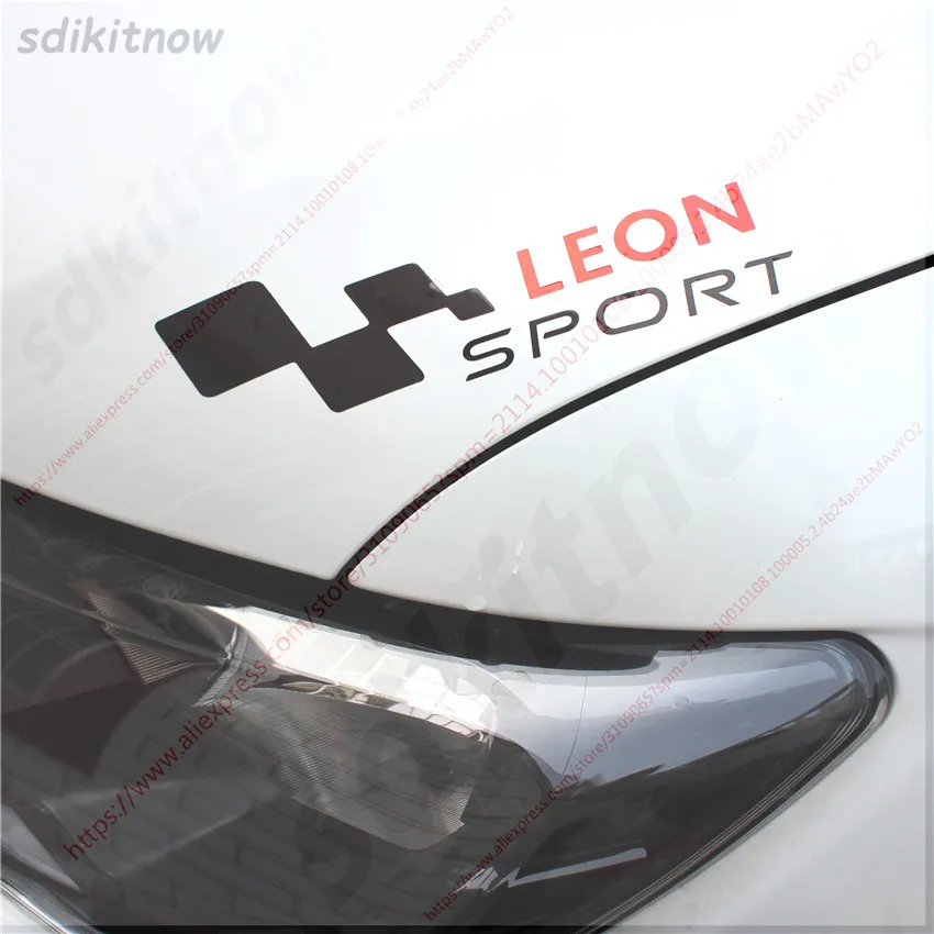 

1 PAIR Car Body Windows Sports Racing PVC Waterproof Out side Sticker Decal For SEAT LEON 2 5f FR Styling Accessories