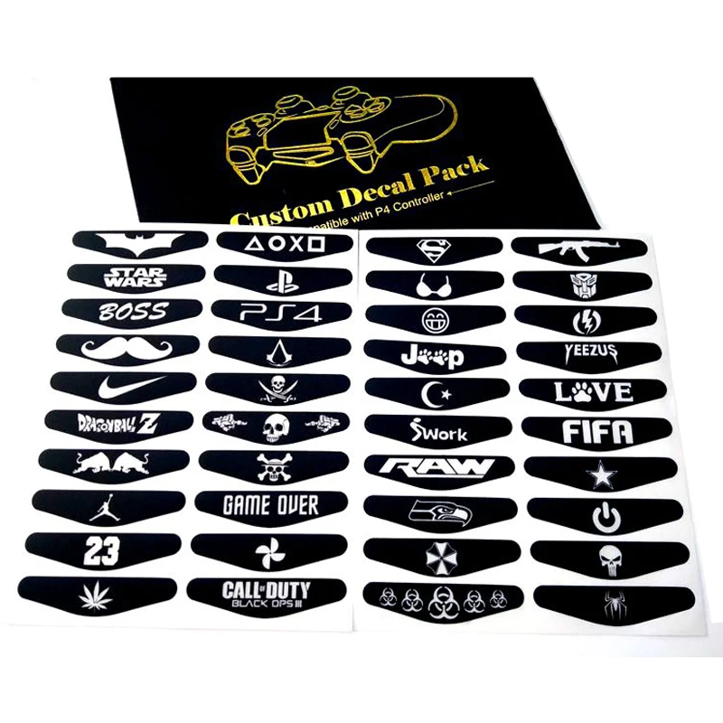 

QIANXUNWAN 10 40 pcs/lot LED Sticker PS4 Light Bar Stickers For Playstation 4 Controller Light Bar PS4 Skin Gamepad Accessories