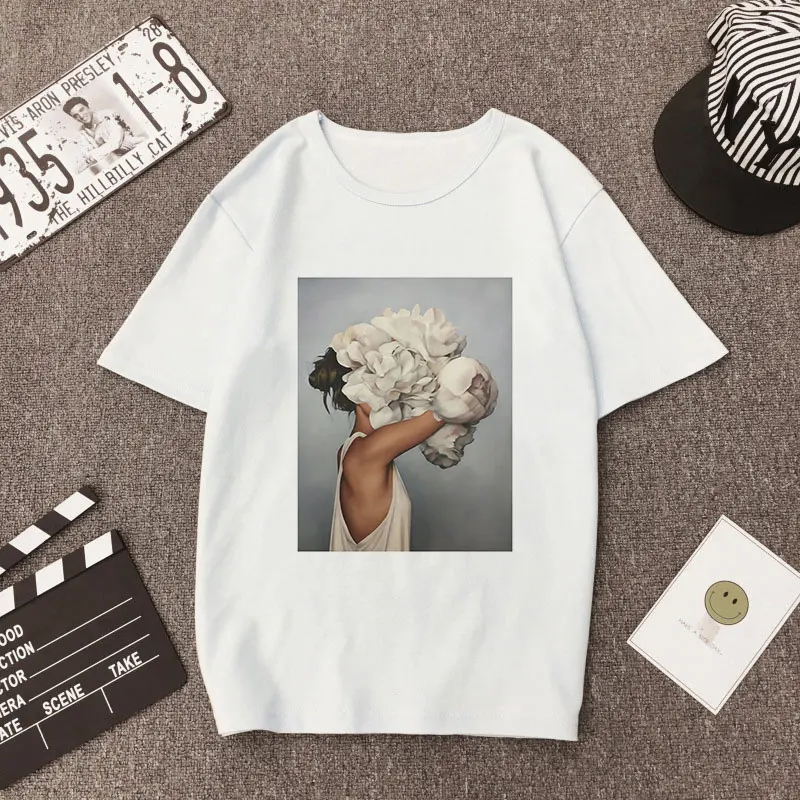 زائد حجم النساء الصيف فوج طباعة تي شيرت غير رسمي قمم سيدة الزهور ريشة قصيرة الأكمام س الرقبة فضفاضة قمم تيز Camisetas موهير زائد حجم النساء الصيف فوج طباعة تي شيرت غير رسمي قمم سيدة الزهور ريشة قصيرة الأكمام س الرقبة فضفاضة قمم تيز Camisetas موهير