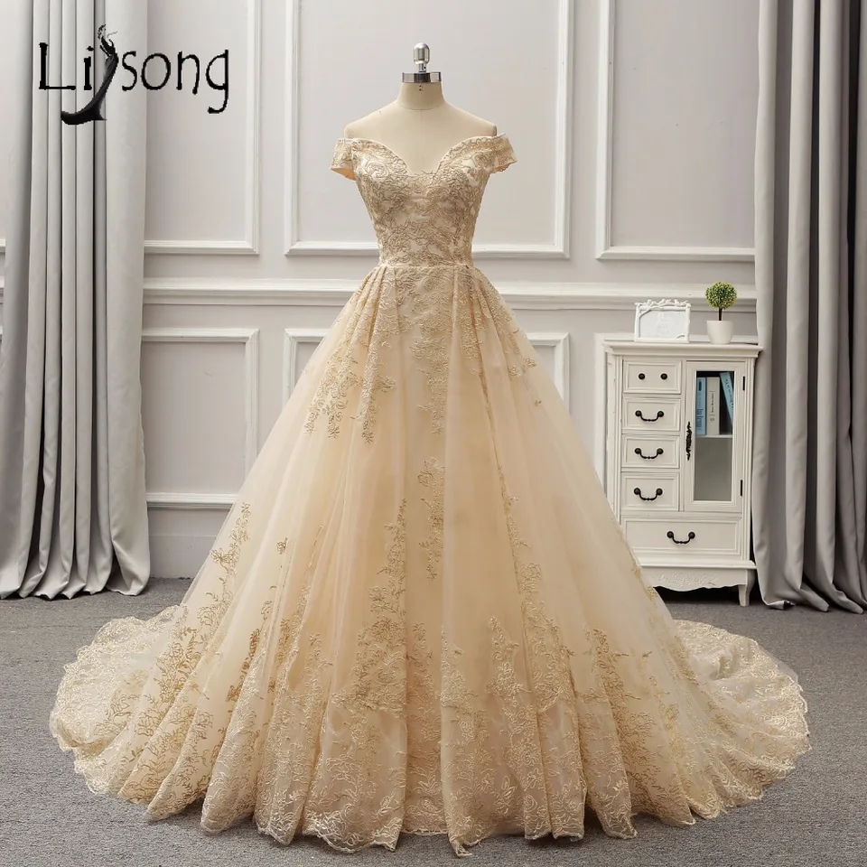 Beige Color Wedding Gowns Discount, 59 
