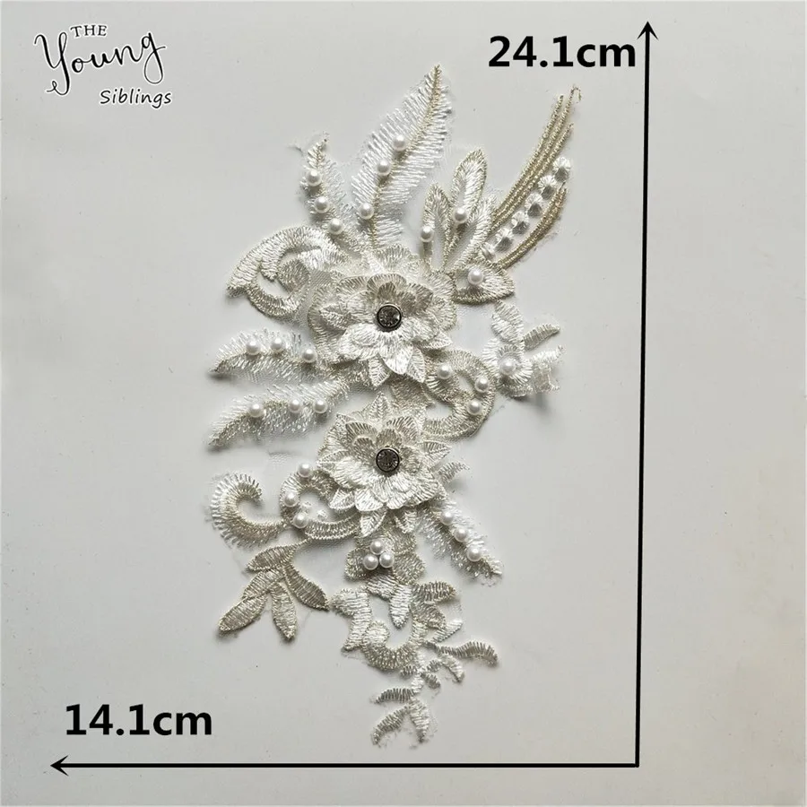 Белый вырез вышивка Шитье кружевной воротник Украшение свадебное платье аксессуары кружева аппликации нашивки для шляпы DIY
