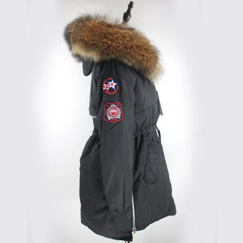 Veste Vestes Armée Outwear Fur Black Canard Hiver De Raton Manteaux Grand Femmes Big Duvet Parka Small Épaissir Fourrure Et Laveur 20 Naturel Cm Fur black Vert Véritable 2017 Blanc qcBwaRPTR