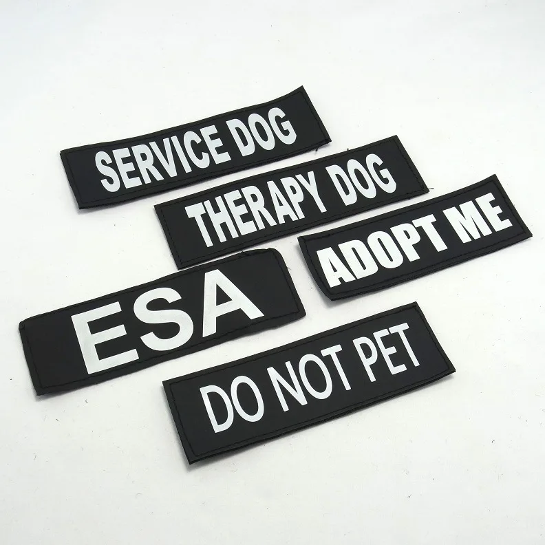 2pcs Removable Pet Dog Harness Label Sticker Logo Dog Harness Service
