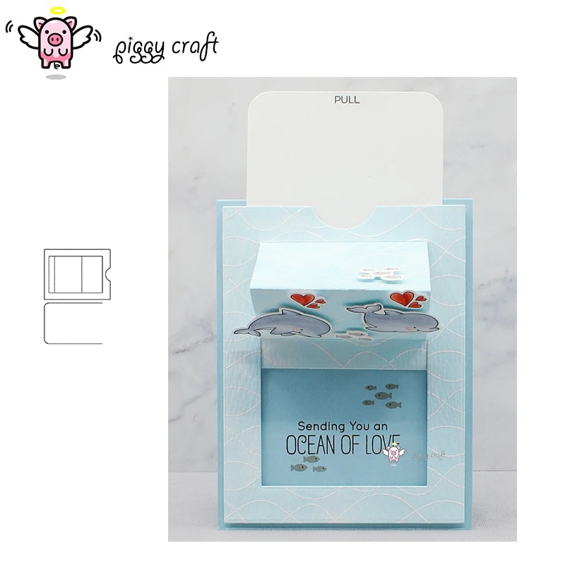 

Piggy Craft metal cutting dies cut die mold 2019 New The Slider card Scrapbook paper craft knife mould blade punch stencils die