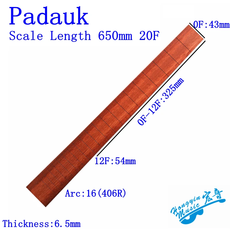 Африканский Padauk деревянный Гриф для классической гитары стандарт 650 мм аккорд длина полуобработанный гриф Pterocarpus Soyauxii