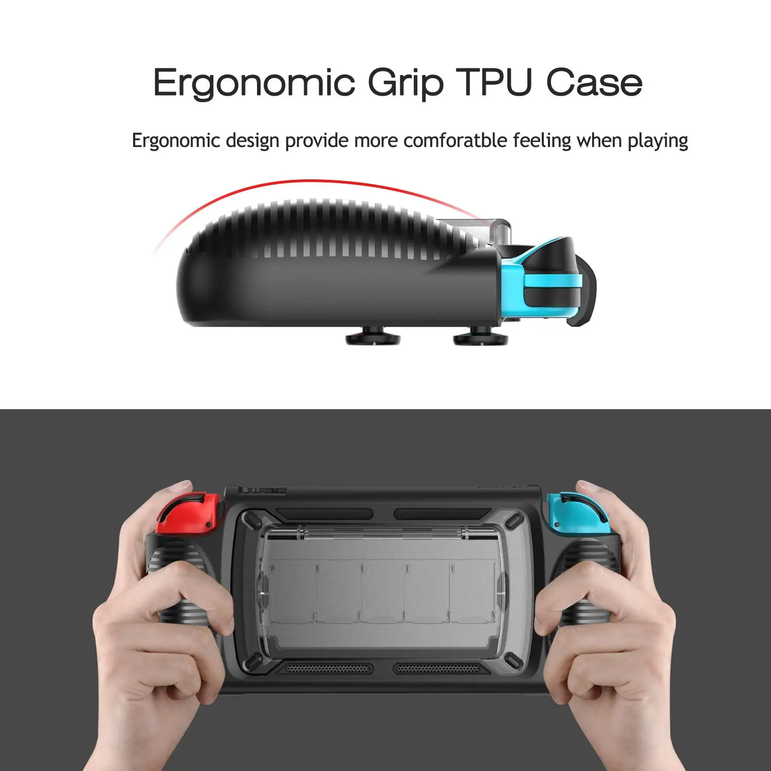 Удобный чехол для nintendo Switch TPU PC ручной эргономичный мягкий рукоятки для переключателя с 7 игровыми слотами Playstand