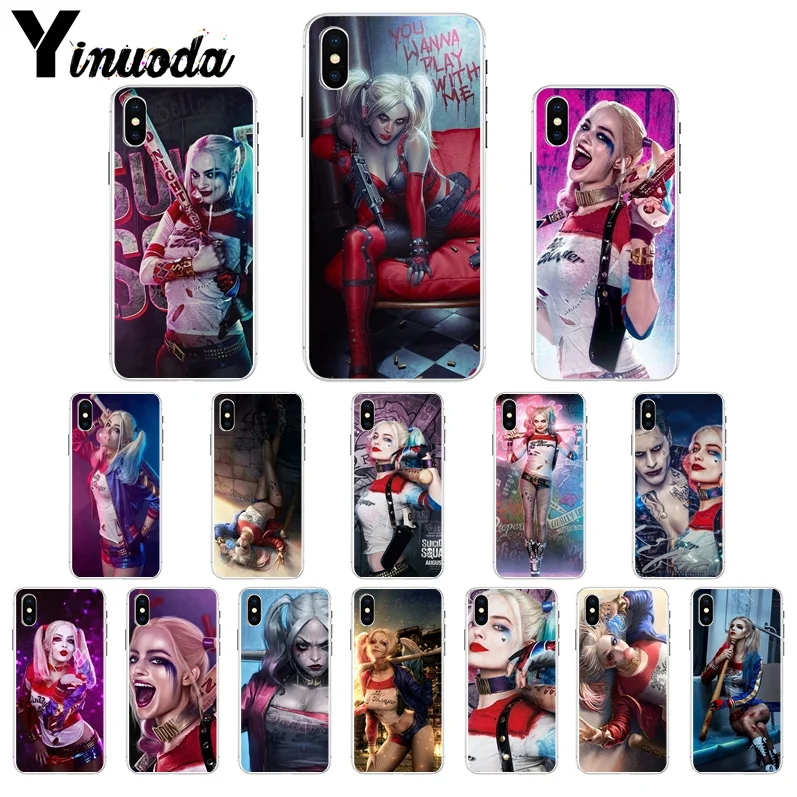 

Yinuoda Harley Quinn Suicide Squad Joker Wink TPU Soft Silicone Phone Case Cover for iPhone 8 7 6 6S Plus 5 5S SE XR X XS MAX