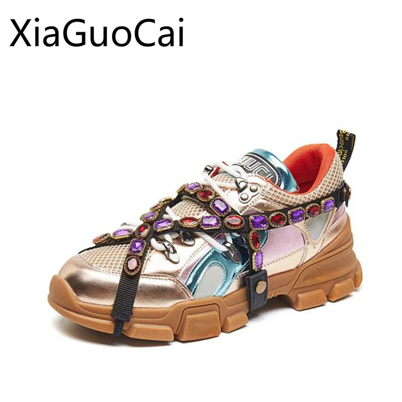 designer rhinestone sneakers