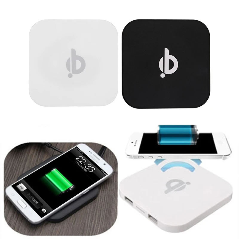 Модное USB Qi зарядное устройство Kebidu Q8 беспроводное черный квадратный зарядный