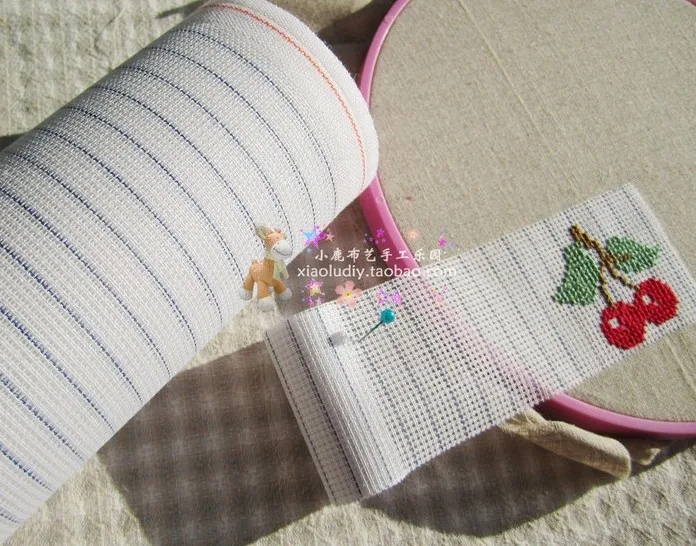 

22x10cm 14CT disposable cross stitch fabric canvas cloth pumping waste canvas handmade embroidery on baby clothes cushion