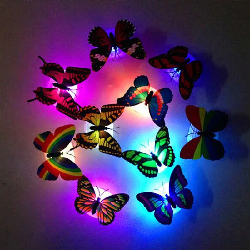 Светится в темноте игрушки Красочный ночник лампа для спальни для детей декоративная лампа-бабочка красочная детская прикроватная лампа игрушка