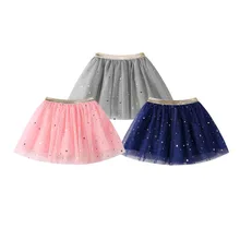 Вечерние балетные юбки-пачки принцессы с блестками и звездами для маленьких девочек мини-юбка вечерние юбки-пачки для девочек на свадьбу