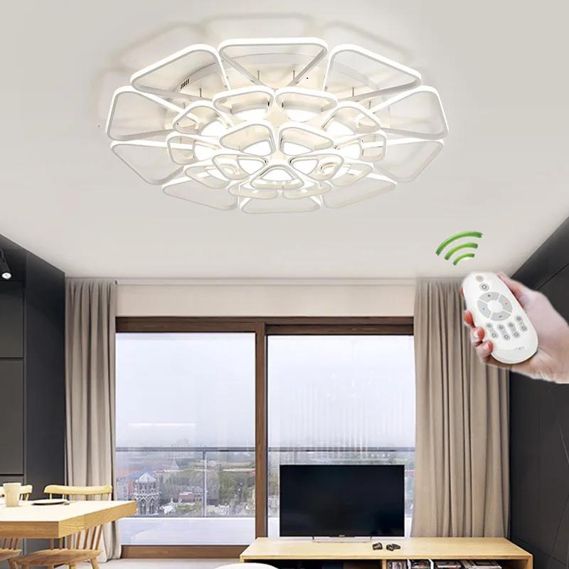 

Led ceiling lights for living room Bedroom ceiling lights Fixtures with Remote Control Iron Acrylic lampshade led deckenleuchte