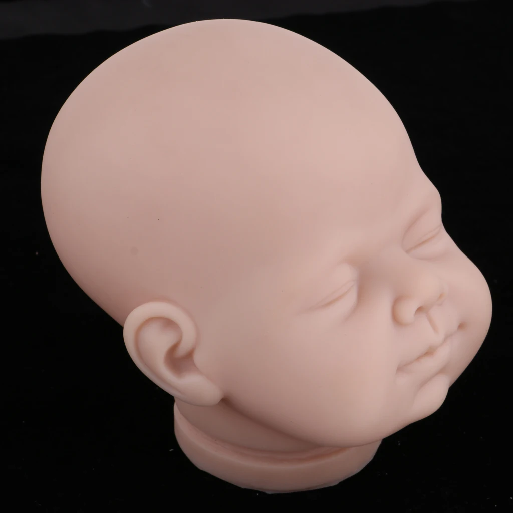 Silicone Awake Doll  Head Mold Head Sculpt Unpainted Mold for 22inch Reborn Doll DIY Custom Parts Photography Props