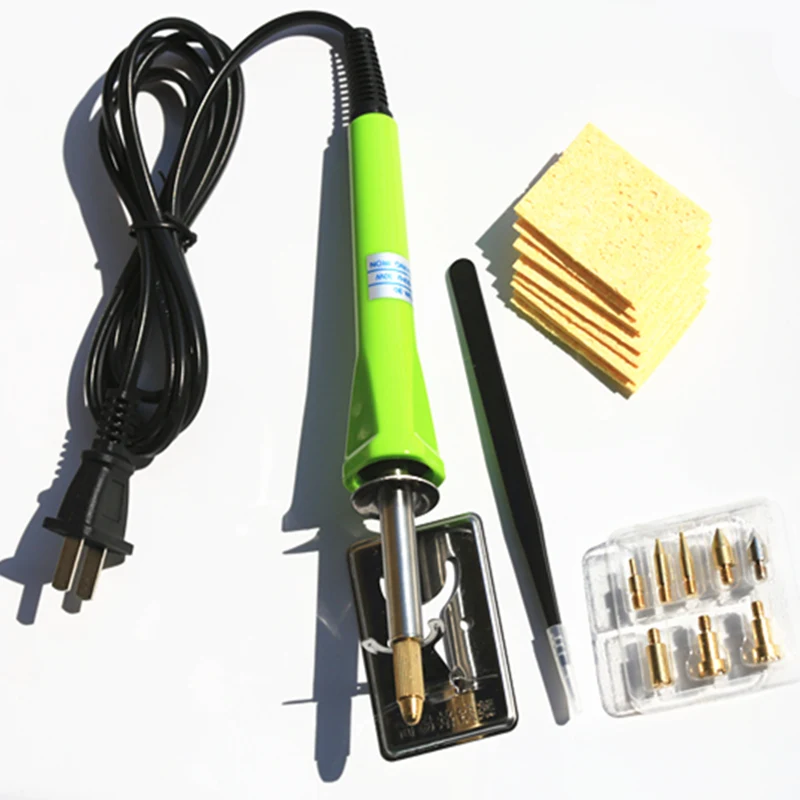 SZBFT 220V 30W Soldering Iron Carving Pyrography Tool Wood Working Burning Pen Welding Tips free shipping | Инструменты