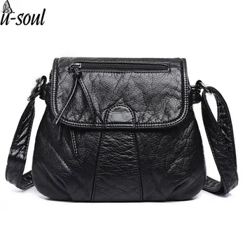 

Women Bag Female Shoulder Bag 2 Layers High Quality Pu Soft Leather Women Handbag Crossbody Women Bags SJ031/N