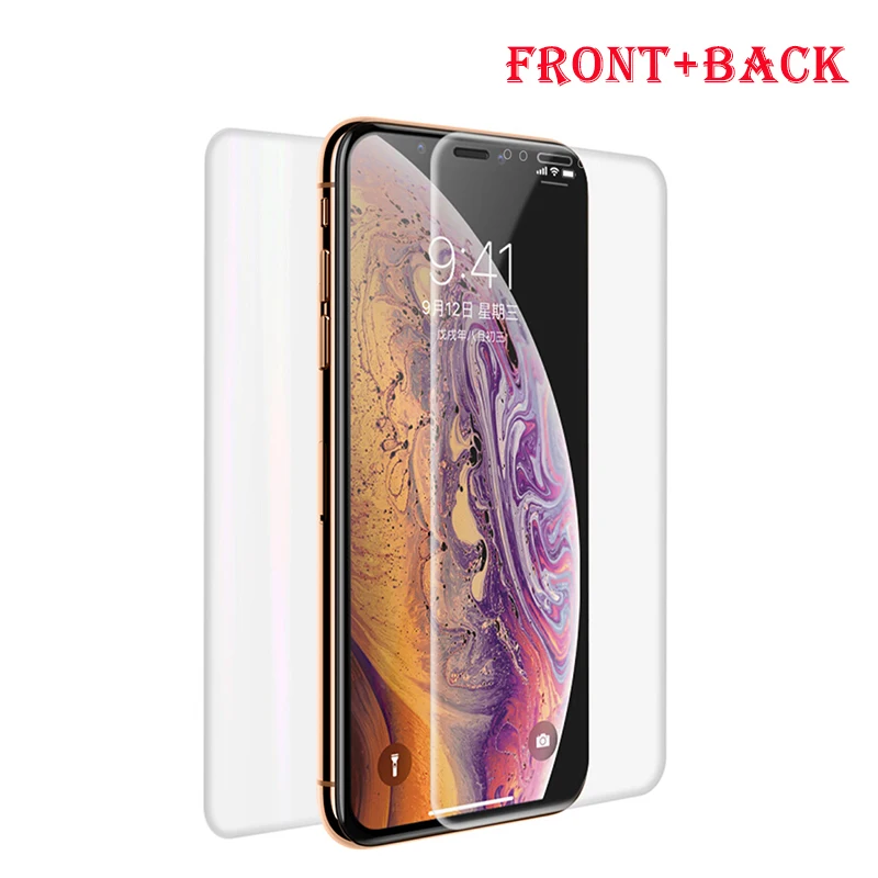 

PET Soft Front +Back Screen For IPhone7 8 6 XR 7 6S Plus Full Cover Protective Film For IPhoneX XR XS MAX X Not Tempered Glass