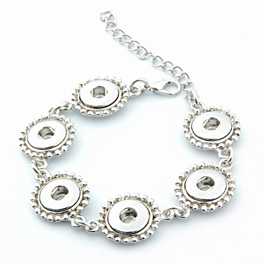 10pcs/lot DIY Diy Snap bangles 12mm snap bracelet metal round snap