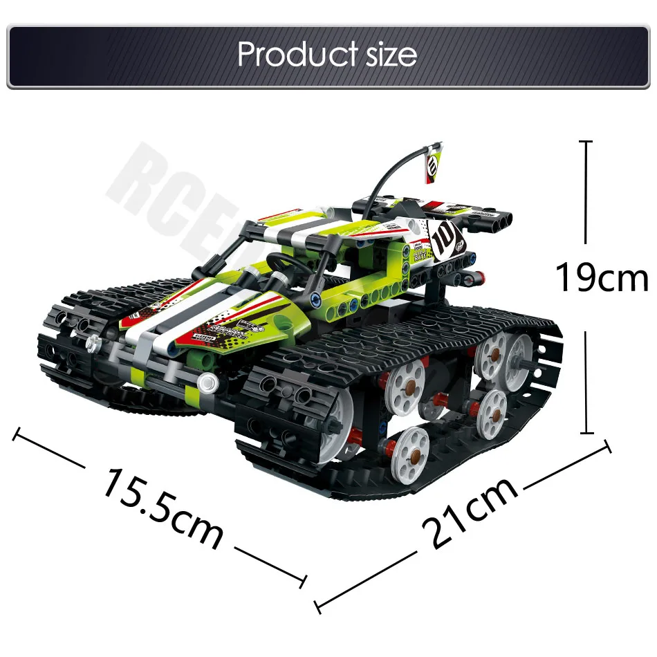 Technic RC Гусеничный гонщик Автомобильный Электрический двигатель с функцией питания совместимый Technic городской строительный блок кирпичи модель игрушки для мальчиков