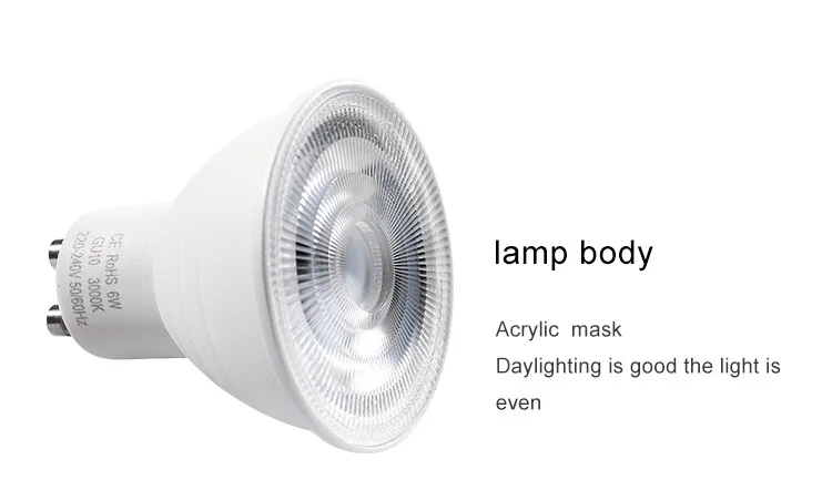 LED Bulb Spotlight GU10 MR16 6W 220V Downlight fixture Spot light Recessed Lighting Kit LED Lampada Bulbs with MR16/GU5.3 Socket