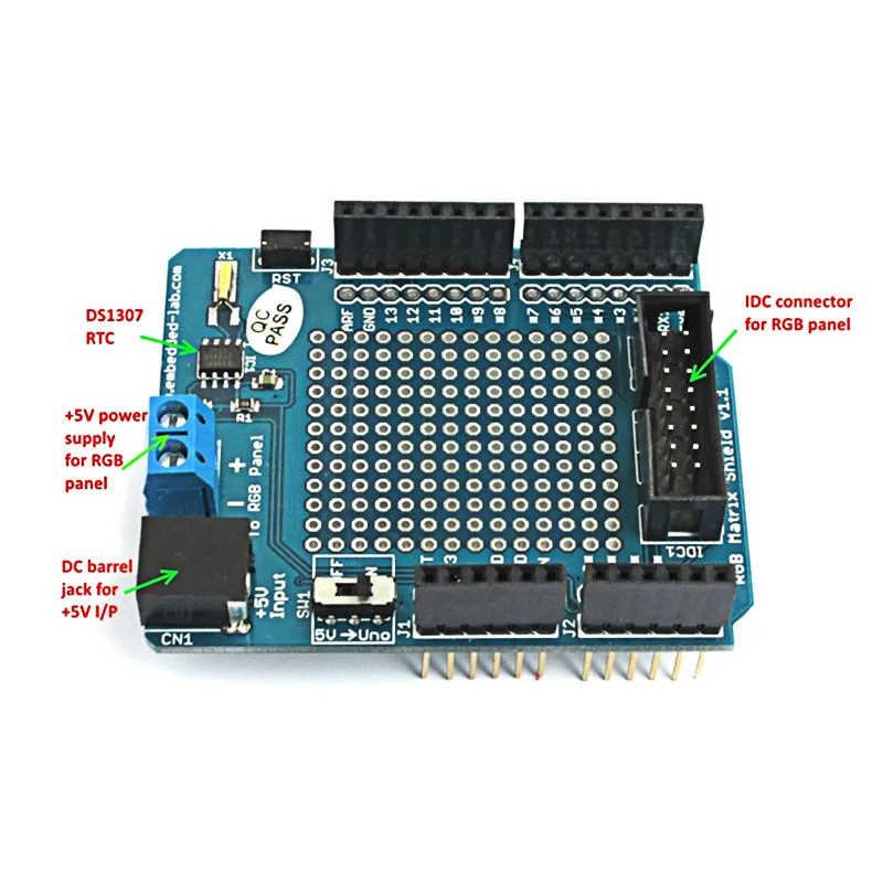 Elecrow 16x32 RGB светодиодный матричный панель для Arduino драйвер RTC чип DIY комплект RGB Разъем Щит Модуль Графический светодиодный RGB матричная панель