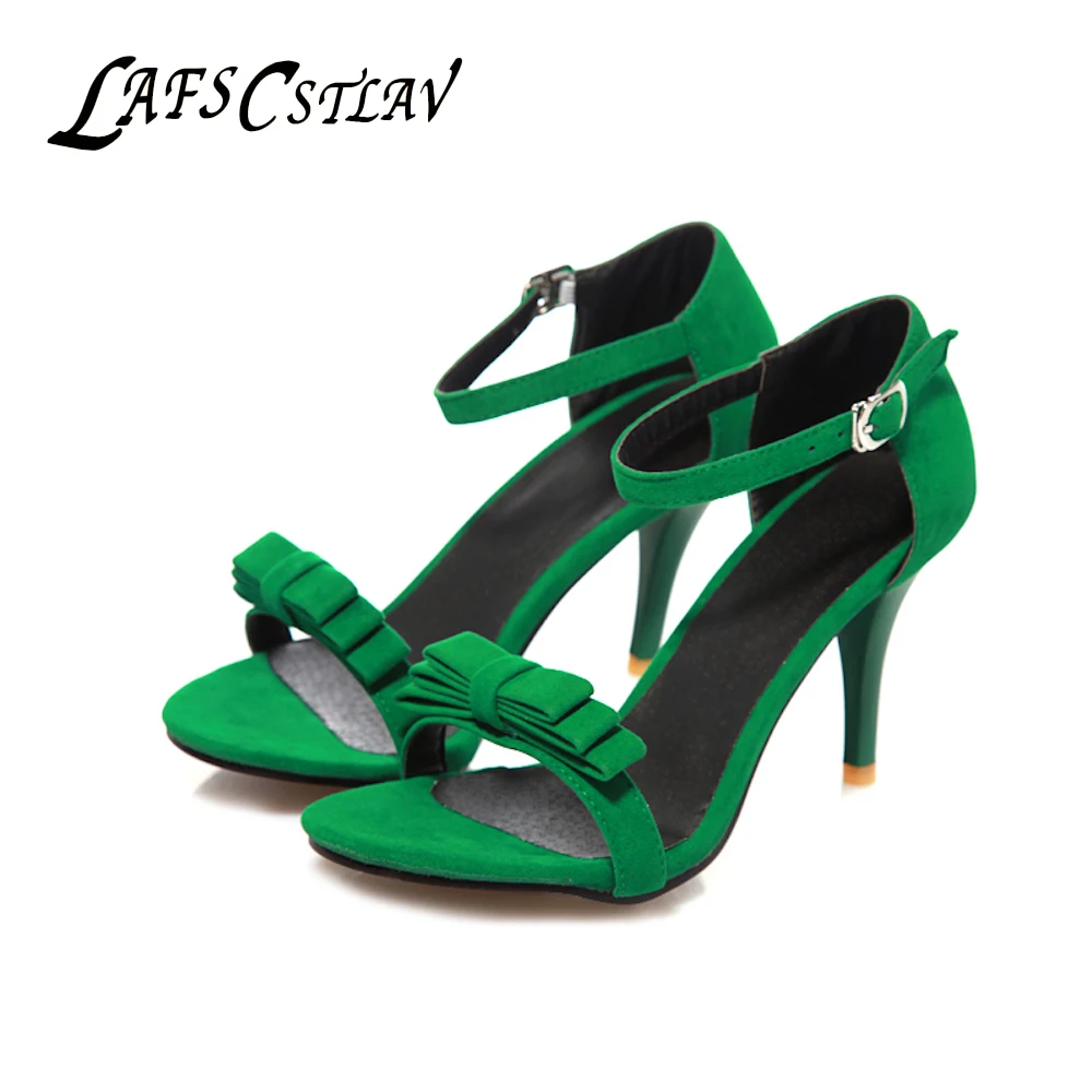 

LAFS CSTLAV Basic Comfortable Super High Heel 8.5cm Sandals Women Thin Heel Open Toe Plus Size Casual Dress Career Shoe Summer