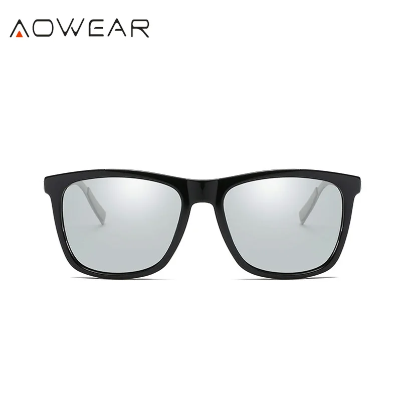 AOWEAR Хамелеон квадратные очки женские поляризованные HD фотохромные солнцезащитные очки для вождения Винтажные Солнцезащитные очки для мужчин и женщин