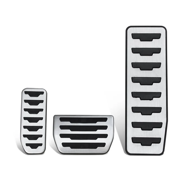 

3Pcs Steel Footrest Gas Brake Pedal Cover Kit For Land Rover Evoque 2012-2019