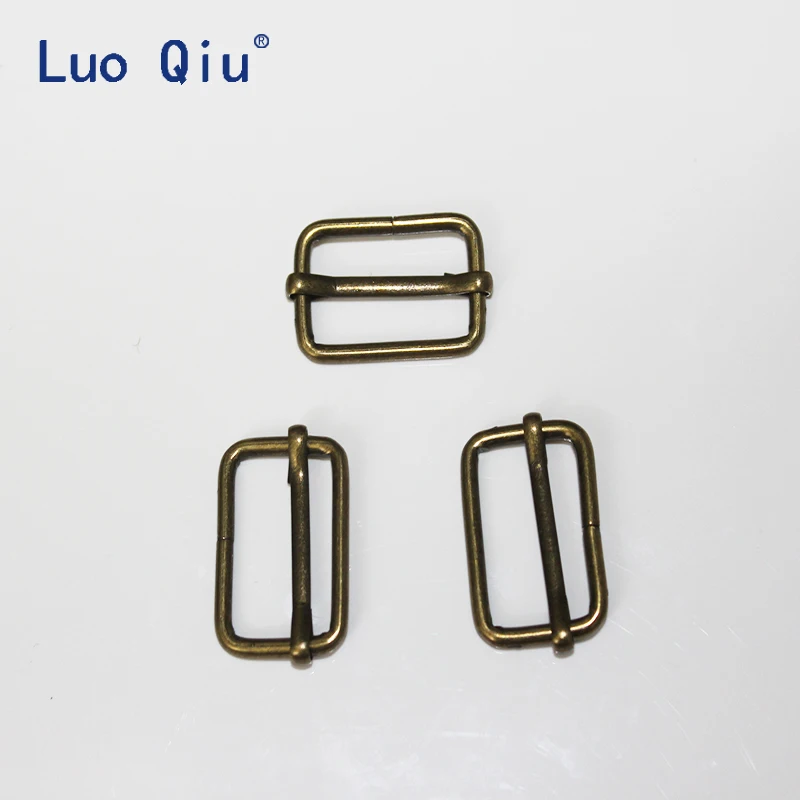 

Luo Qiu 200 pcs/lot 25mm 1in Bronze Webbing adjustment buckle suspenders buckles Belt Slider Third gear deduction suspender clip
