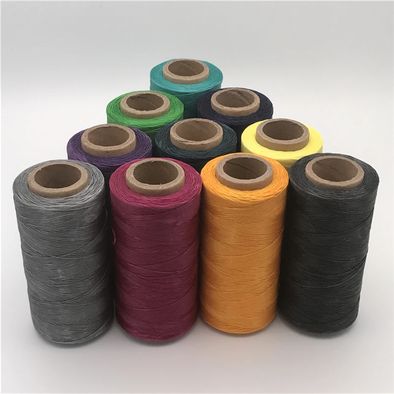 Cordon de fil ciré en cuir, coloré et Durable, 260 mètres, 1mm, 150D, pour la couture à la main, cadeau de fil écologique