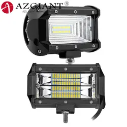 AZGIANT 72 светодио дный светодиодный автомобильный рабочий свет К 6000 К IP67 водостойкий точечный луч дальнего света для внедорожных Авто