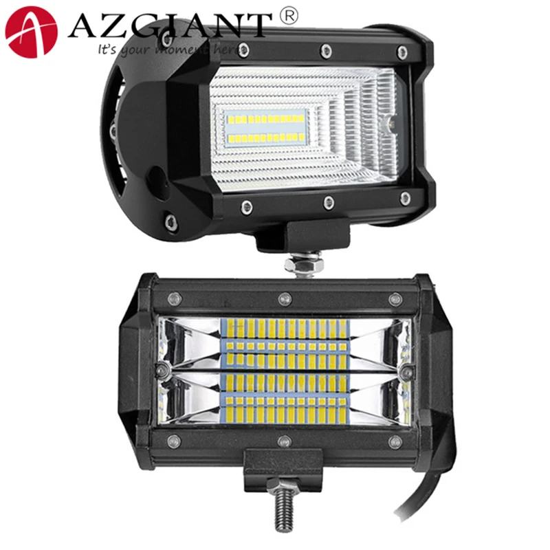

AZGIANT 72 LED Car Work Light 6000K IP67 Waterproof Spot Flood Beam Driving Worklight for Off Road auto Car Fog Lamp